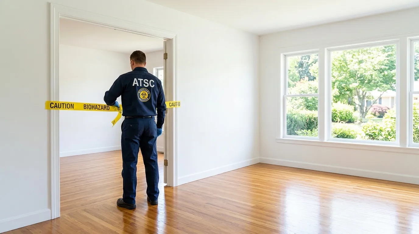 Certified biohazard cleanup crew performing Trauma Scene Cleanup in Highlands Ranch